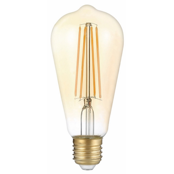 

Лампочка светодиодная филаментная E27 7W ЭРА F-LED ST64-7W-824-E27 gold, F-LED ST64-7W-824-E27 gold