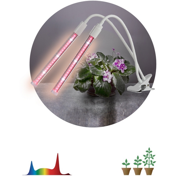 Изображение товара Настольная светодиодная лампа для растений ЭРА FITO-20W-АLED-L на прищепке