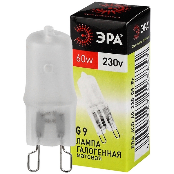 

Лампочка галогеновая G9 60W ЭРА G9-JCD-60-230V-FR, G9-JCD-60-230V-FR