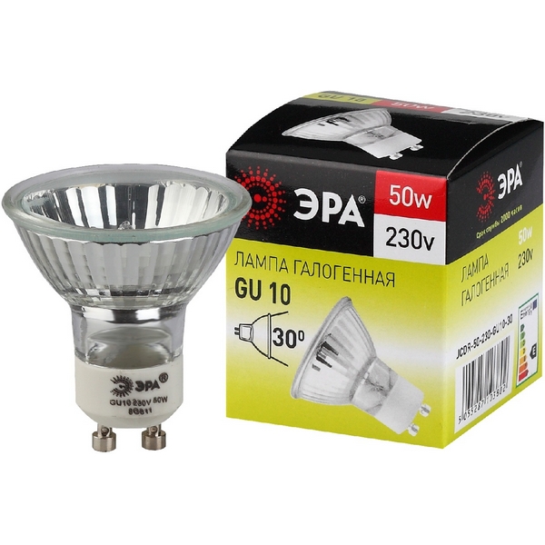 

Лампочка галогеновая GU10 50W ЭРА GU10-JCDR (MR16) -50W-230V, GU10-JCDR (MR16) -50W-230V