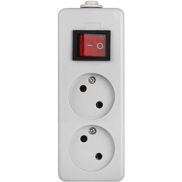 

Розеточный блок 2-х местный без заземления (белый) ЭРА K-2s, K-2s