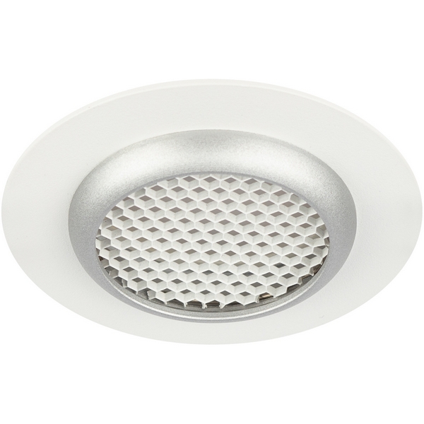 Изображение товара Точечный встроенный светильник ЭРА KL109 WH/SL с LED лампой 12 Вт для потолка