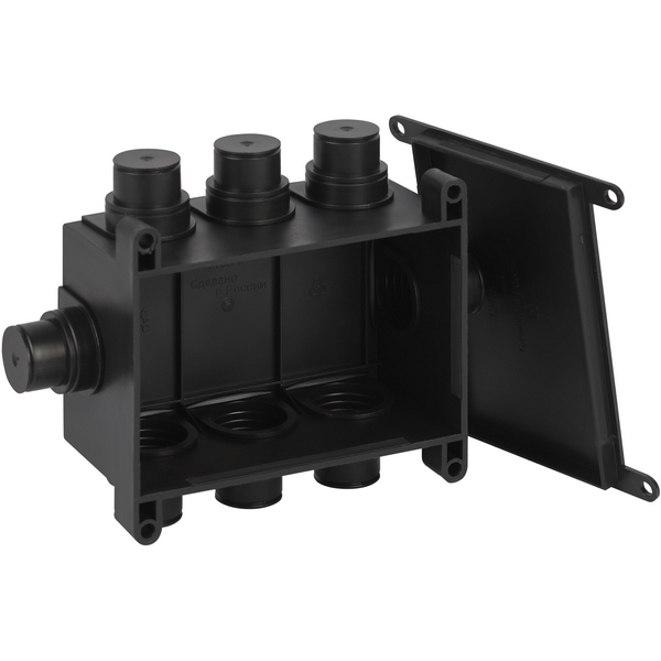 

Коробка монтажная 8 входов (черный) IP44 ЭРА KRM-118-76-60, KRM-118-76-60