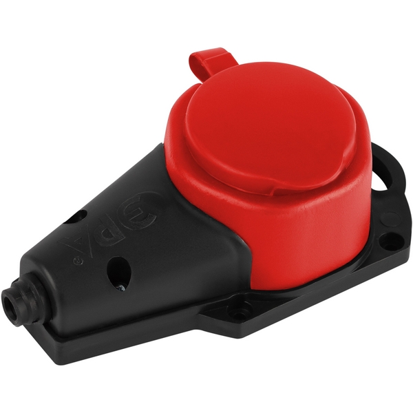 

Розеточный блок одноместный с заземлением (красный) ЭРА KX-1e-RED-IP44, KX-1e-RED-IP44