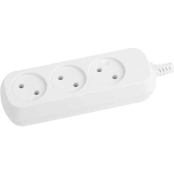 Изображение товара Розеточный блок 3-х местный без заземления ЭРА KX-3 белый
