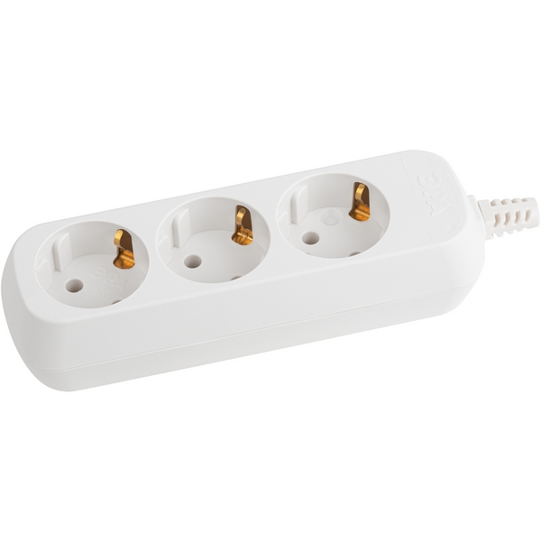 

Розеточный блок 3-х местный с заземлением (белый) ЭРА KX-3e, KX-3e