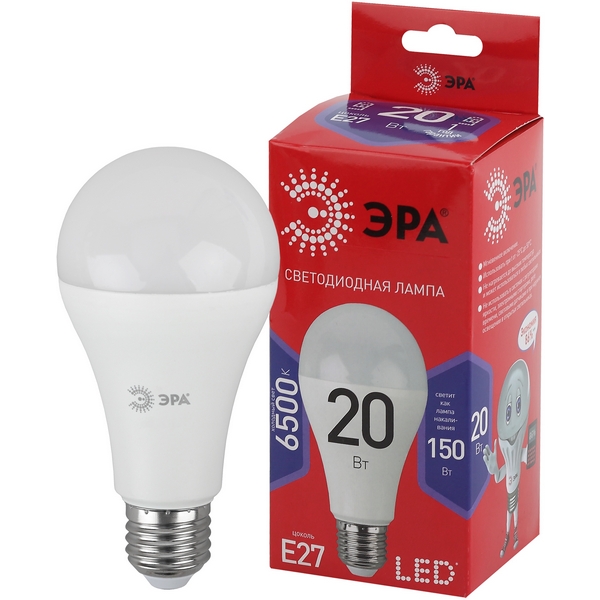 Изображение товара Светодиодная лампа ЭРА LED A65-20W-865-E27 R холодный свет 6500K