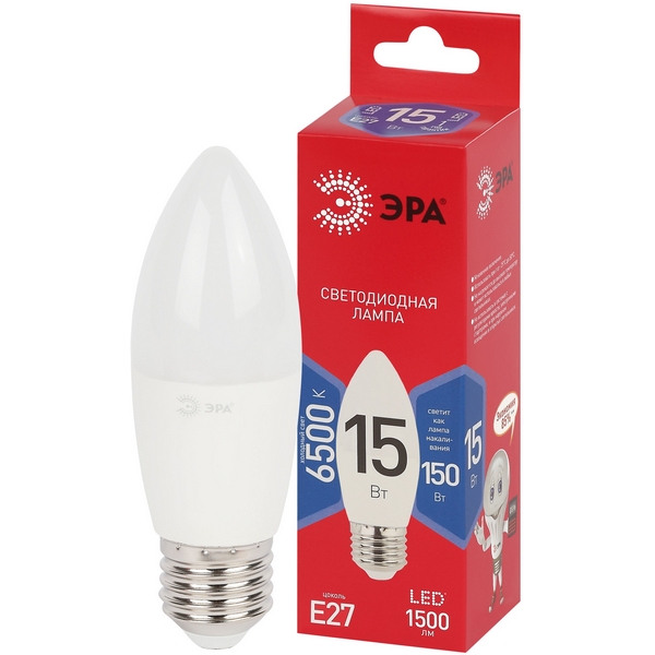 

Лампочка светодиодная E27 15Вт ЭРА LED B35-15W-865-E27 R LED B35-15W-865-E27 R, LED B35-15W-865-E27 R LED B35-15W-865-E27 R