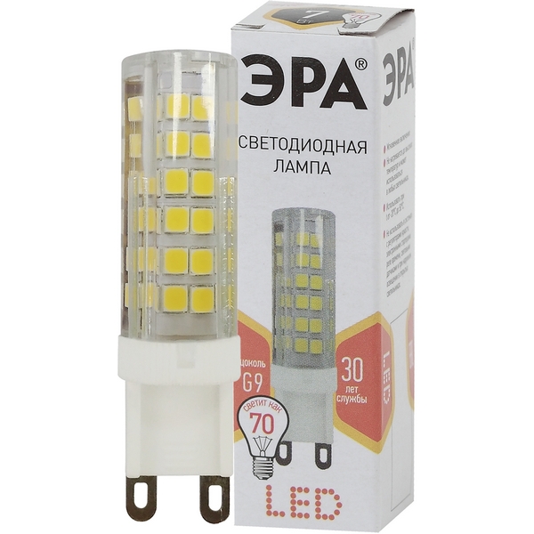 

Лампочка светодиодная G9 7W ЭРА LED JCD-7W-CER-827-G9, LED JCD-7W-CER-827-G9