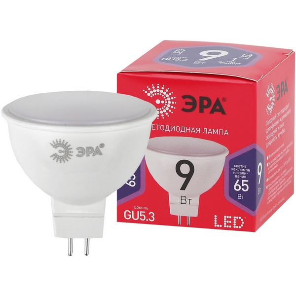 

Лампочка светодиодная GU5.3 9W ЭРА LED MR16-9W-865-GU5.3 R, LED MR16-9W-865-GU5.3 R