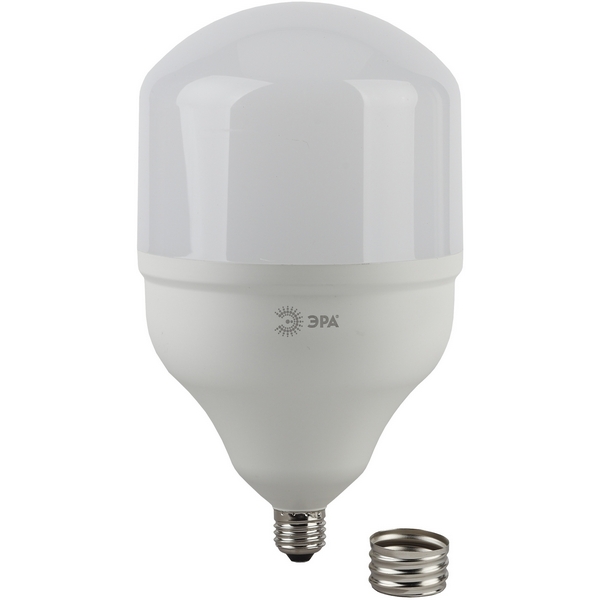 

Лампочка светодиодная E27 с переходником на E40 65W ЭРА LED POWER T140-65W-6500-E27 с переходником на E40/E40, LED POWER T140-65W-6500-E27/E40