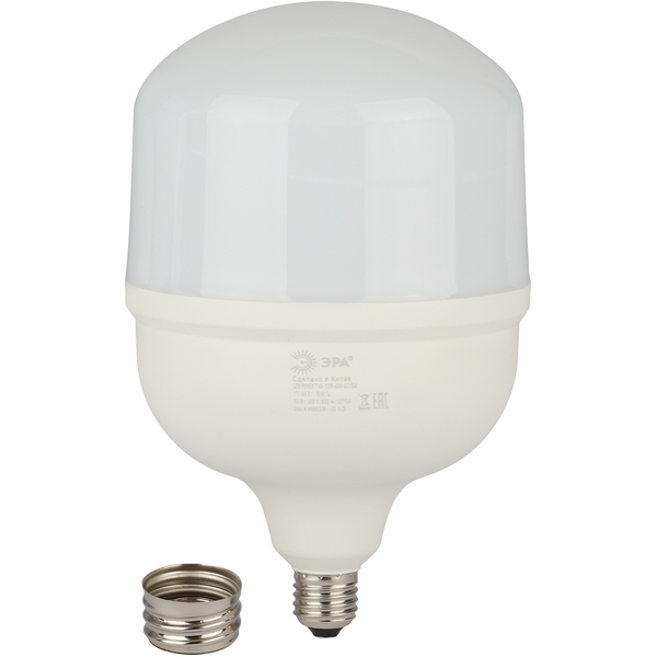 

Лампочка светодиодная E27 с переходником на E40 100W ЭРА LED POWER T160-100W-6500-E27 с переходником на E40/E40, LED POWER T160-100W-6500-E27/E40