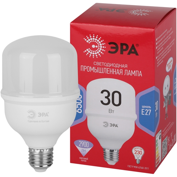 

Лампочка светодиодная E27 30W ЭРА LED POWER T80-30W-6500-E27 R, LED POWER T80-30W-6500-E27 R