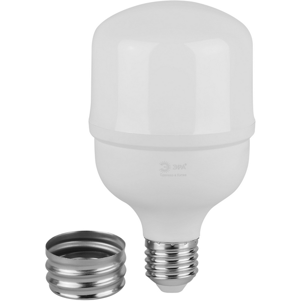 

Лампочка светодиодная E27 с переходником на E40 40W ЭРА LED POWER T80-40W-840-E27 с переходником на E40/E40 GL, LED POWER T80-40W-840-E27/E40 GL