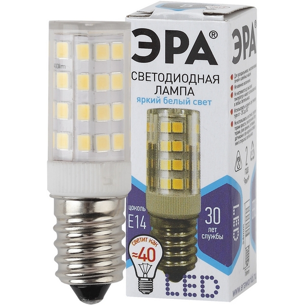 

Лампочка светодиодная E14 5W ЭРА LED T25-5W-CORN-840-E14, LED T25-5W-CORN-840-E14