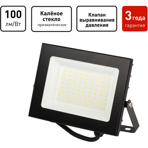 Изображение товара Уличный светодиодный прожектор ЭРА LPR-062-0-65K-050 50 Вт IP65 для улиц и фасадов