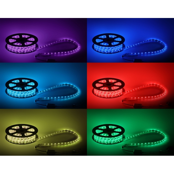 Изображение товара Светодиодная лента 220V RGB ЭРА LS5050-7,2-30-220-RGB-IP67-20m