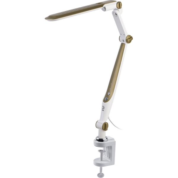 

Офисная настольная лампа led на струбцине с регулировкой цветовой температуры и яркости ЭРА NLED-496-12W-G, Золото, NLED-496-12W-G