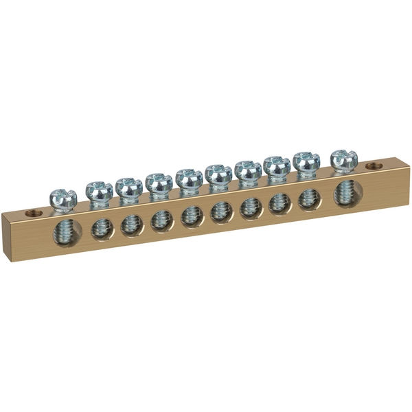 Изображение товара Шина PEN земля-ноль 6х9мм латунная ЭРА NO-122-04 монтажная