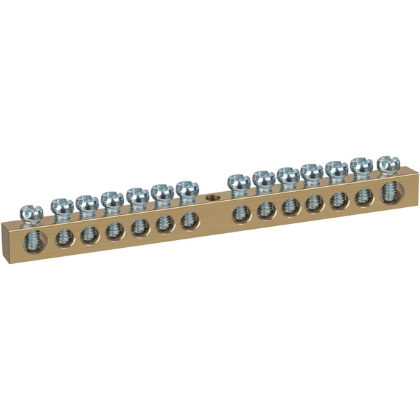 Изображение товара Шина PEN земля-ноль 6х9мм латунная с креплениями ЭРА NO-122-17