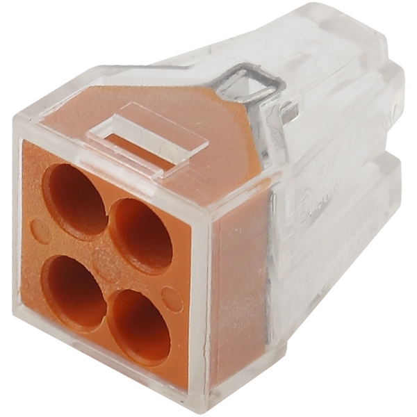 Изображение товара Клемма 4 отверстия 1,0-2,5мм2 упаковка 4 шт. ЭРА NO-222-27