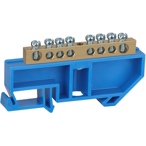 Изображение товара Шина нулевая на DIN-изоляторе 8 выводов синий ЭРА NO-222-45