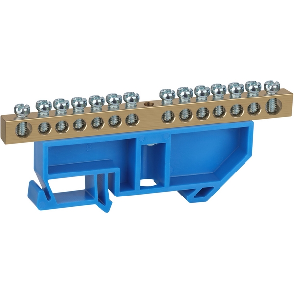 Изображение товара Шина нулевая на DIN-изоляторе 14 выводов синий ЭРА NO-222-48