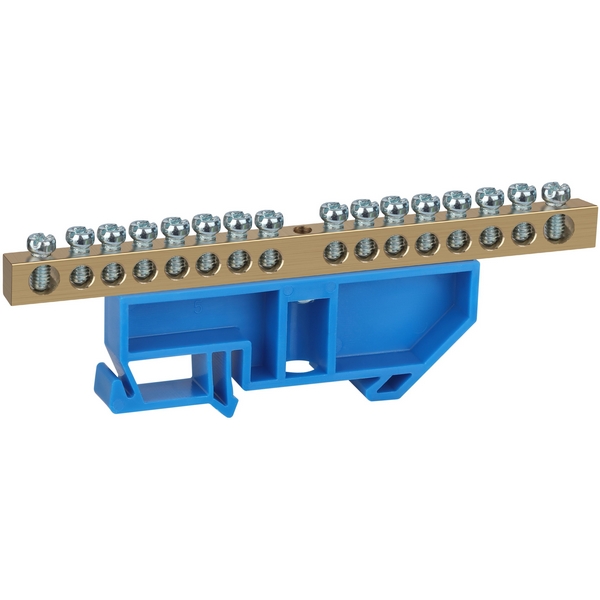 Изображение товара Шина нулевая на DIN-изоляторе 16 выводов синий ЭРА NO-222-49