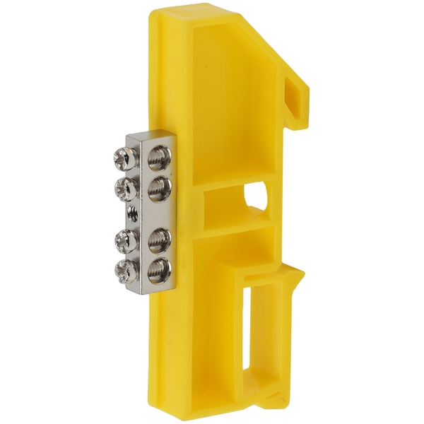 Изображение товара Шина заземления никелированная 4 вывода на DIN-изоляторе ЭРА NO-222-62