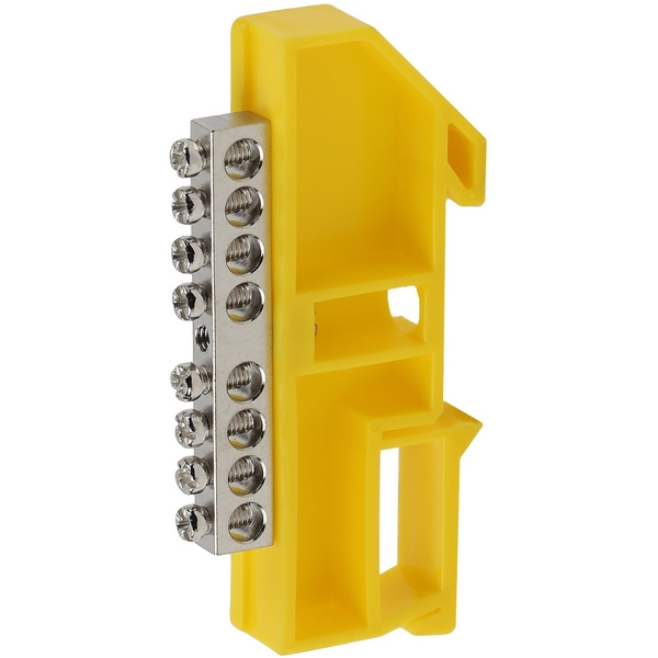 Изображение товара Шина заземления на DIN-изоляторе никелированная 8 выводов ЭРА NO-222-64