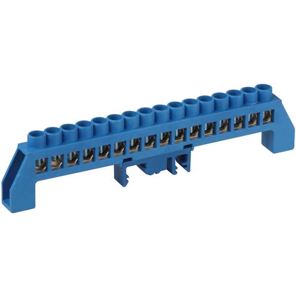 Изображение товара Шина нулевая в комбинированном изоляторе 16 выводов ЭРА NO-224-114 синяя