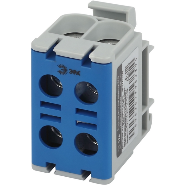Изображение товара Клемма силовая вводная двойная 6-50 мм2 (синий) N ЭРА NO-224-138