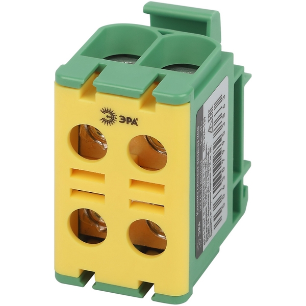 

Клемма силовая вводная двойная 6-50 мм2 (желтый,зеленый) PE ЭРА NO-224-139, NO-224-139