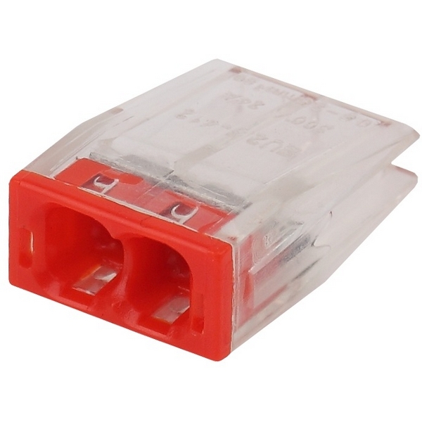 Изображение товара Клемма компактная 2 отверстия 0,5-2,5 мм2 упаковка 100 шт. ЭРА NO-224-22