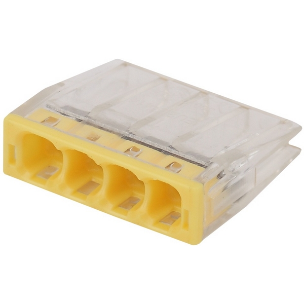 Изображение товара Клемма компактная 4 отверстия 0,5-2,5 мм2 упаковка 4 шт. ЭРА NO-224-30