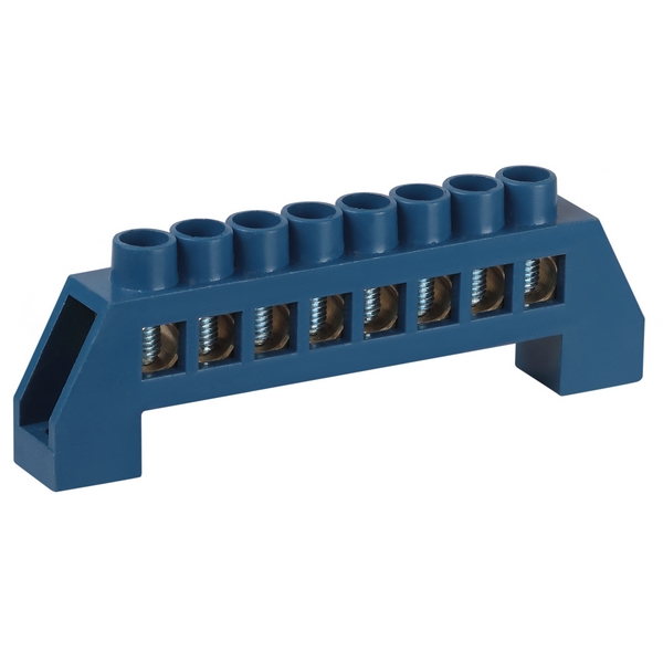 Изображение товара Шина нулевая в изоляторе 8 выводов ЭРА NO-224-63 синий