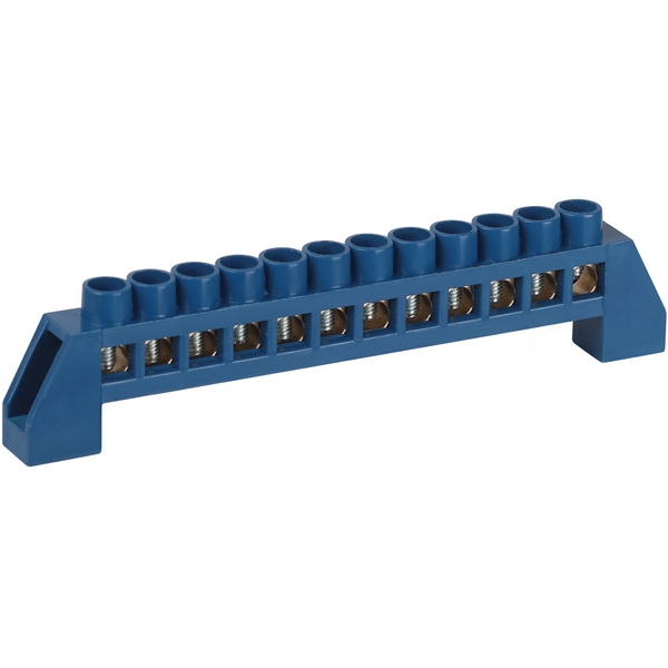 Изображение товара Шина нулевая в изоляторе 12 выводов ЭРА NO-224-65 синяя