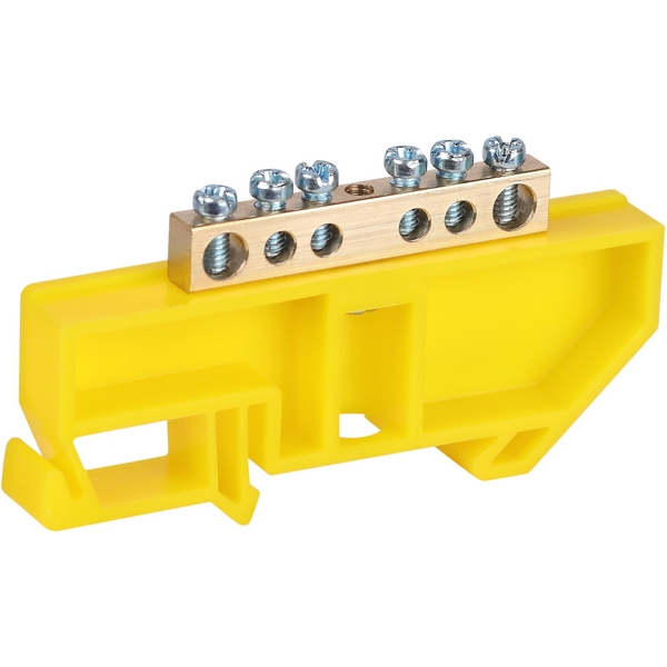 Изображение товара Шина заземления на DIN-изоляторе 6 выводов желтая ЭРА NO-224-88