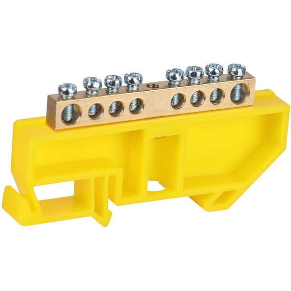 Изображение товара Шина заземления на DIN-изоляторе 8 выводов ЭРА NO-224-89 желтая