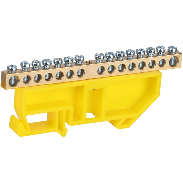 Изображение товара Шина заземления на DIN-изоляторе 14 выводов желтая ЭРА NO-224-92
