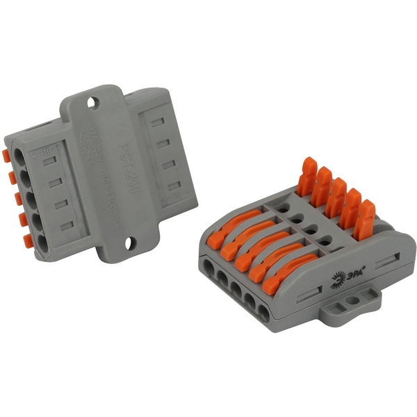 Изображение товара Клемма проходная с монтажной площадкой 5 полюсов 0,08-2,5 мм2 ЭРА NO-225-401 (упаковка 5 шт.)