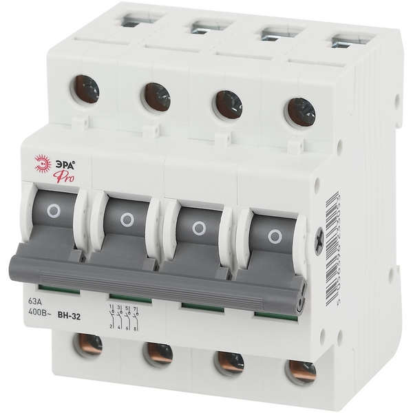 

Выключатель нагрузки 4P 63А ЭРА NO-902-174, NO-902-174