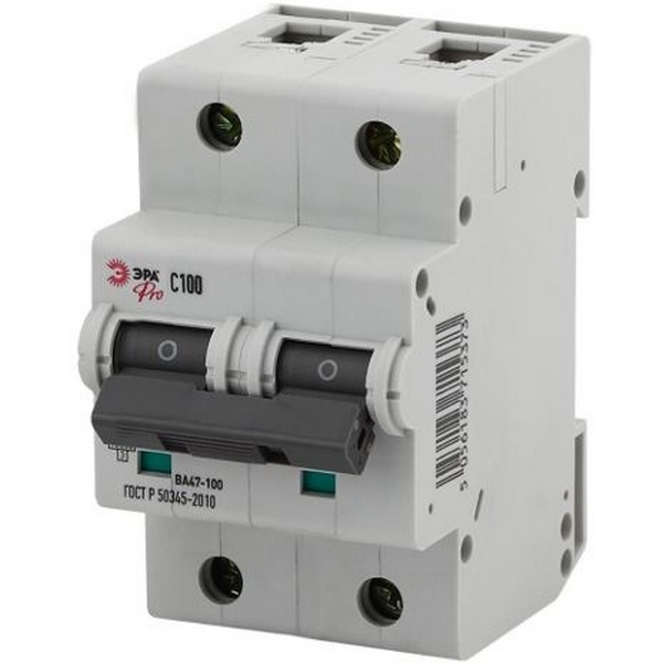 

Автоматический выключатель 2P 100A C ЭРА NO-902-278, NO-902-278