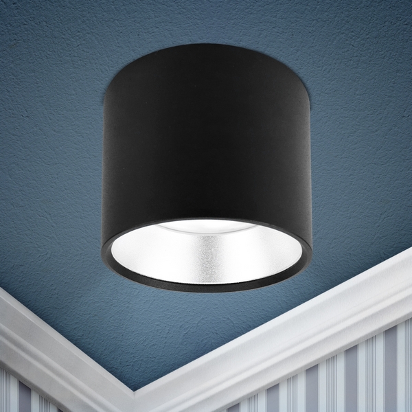 Изображение товара Точечный светильник ЭРА OL8 GX53 BK/SL современный накладной