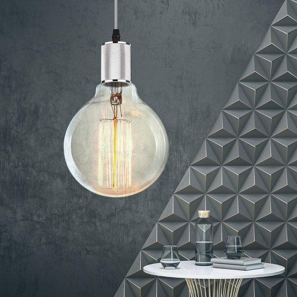 Изображение товара ЭРА PL13 E27 - 5 CH: подвесной светильник в стиле лофт, 12 Вт, IP20