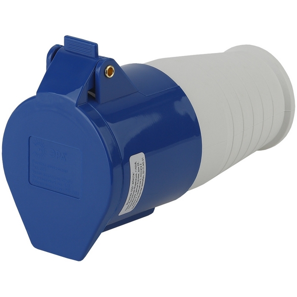 Изображение товара Розетка с заземлением и защитной крышкой ЭРА R-32-2P-PE-IP44 для безопасного электроснабжения