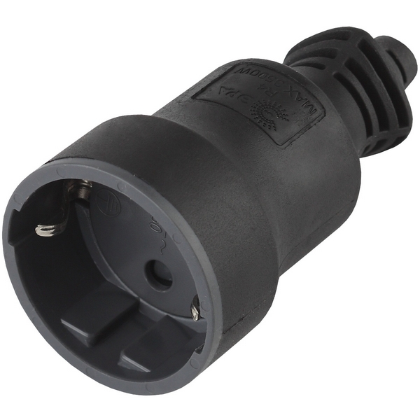 

Вилка прямая с заземлением ЭРА R4(B), Черный, R4(B)