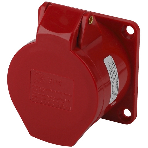 

Розетка с заземлением и защитной крышкой (красный) ЭРА R(IN)-16-3P-PE-N-IP44, R(IN)-16-3P-PE-N-IP44