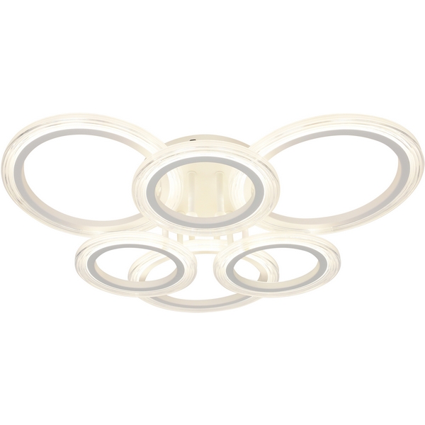 

Потолочная люстра на штанге светодиодная с пультом ЭРА Ring CLL-1-90-RC WH, Белый, Ring CLL-1-90-RC WH