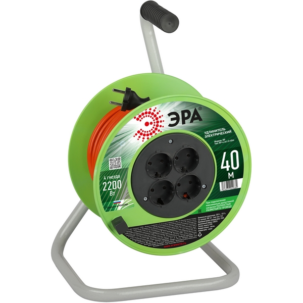 

Удлинитель 4-х местный без заземления 40 метров на пластиковой катушке ЭРА RP-4-2x1.0-40m, RP-4-2x1.0-40m